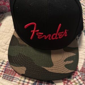 Fender Black Cap with Camouflage Brim